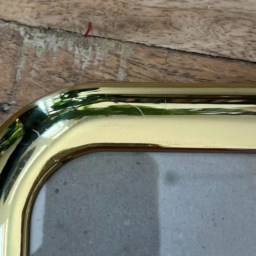 Vintage MCM Gold-Toned Brass Picture Frame 4.5